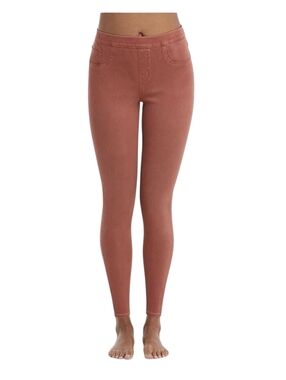 Spanx Jean-ish Ankle Leggings Bronzer Colour "Gut Check" Shaping Size M EUC Boho